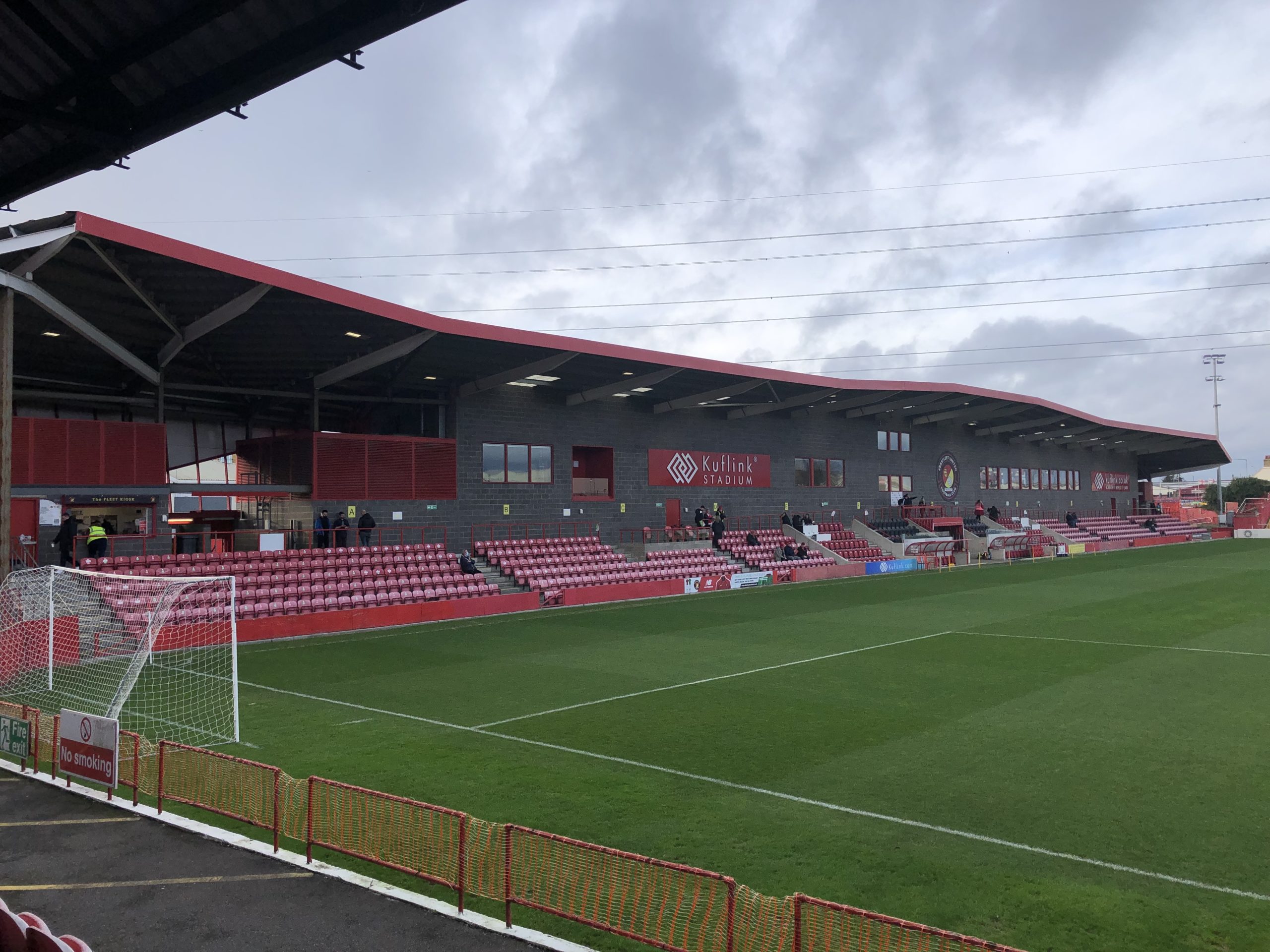 Ebbsfleet United stadium vandalised during Bromley match - BBC News